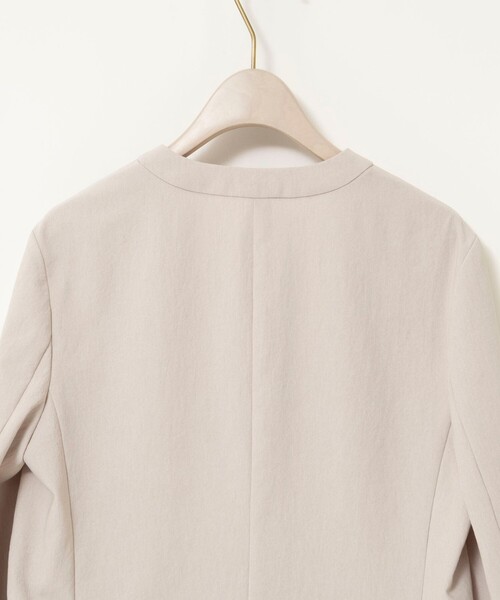 NOLLEY’S Sophi(ノーリーズソフィ)の「《セットアップ対応/UVカット/接触冷感》ウォッシャブルDry toro ノーカラージャケット(ノーカラージャケット・レディース・ベージュ/ブラック/ネイビー・38/36/40)」の15枚目の写真