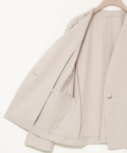 NOLLEY’S Sophi(ノーリーズソフィ)の「《セットアップ対応/UVカット/接触冷感》ウォッシャブルDry toro ノーカラージャケット(ノーカラージャケット・レディース・ベージュ/ブラック/ネイビー・38/36/40)」の18枚目の写真