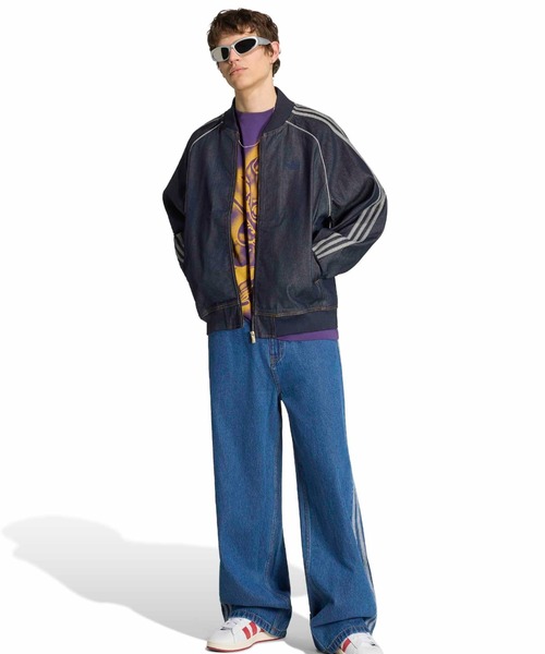 adidas(アディダス)の「adidas SST ADICOLOR RAW DENIM TRACKTOP / アディダス SST アディカラー ロウ デニム トラックトップ(デニムジャケット・メンズ・ダークインディゴブルー・L/M/3XL/XXL/XL)」の11枚目の写真