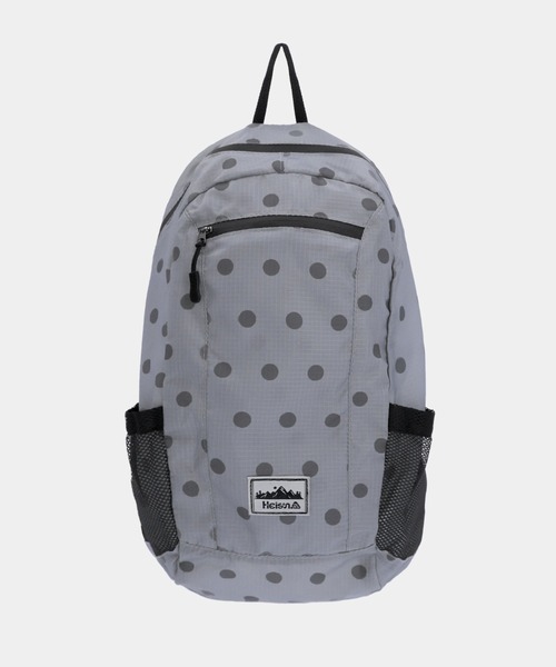 HEISAN(ハイサン)の「【日本未発売/WEB限定】Heisan(ハイサン)/超軽量 大容量 A4サイズ収納可 折りたためる パッカブル ウルトラ ライト コンパクト ポケット バックパック リュック ドット柄/Ultra-light Compact Pocket Bag V1(バックパック/リュック・レディース・イエロー/チャコールグレー/ブラック/ホワイト/ブルー/ピンク・FREE)」の3枚目の写真