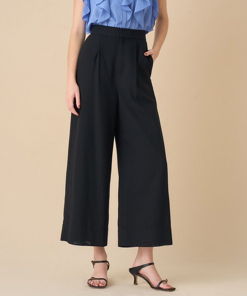 ANAYI(アナイ)の「ファインメッシュイージーパンツ〈セットアップ対応商品〉(その他パンツ・レディース・ブラック/ホワイト/ブラウン・38/36)」の2枚目の写真