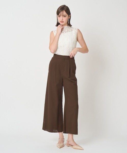 ANAYI(アナイ)の「ファインメッシュイージーパンツ〈セットアップ対応商品〉(その他パンツ・レディース・ブラック/ホワイト/ブラウン・38/36)」の22枚目の写真
