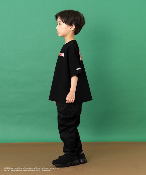 and D. petit main(アンドディープティマイン)の「【マインクラフト】スクエアアイコンフェイス半袖T(Tシャツ/カットソー・キッズ・グレイッシュベージュ/ホワイト/ブラック・150cm/140cm/110cm/100cm/120cm/130cm)」の6枚目の写真