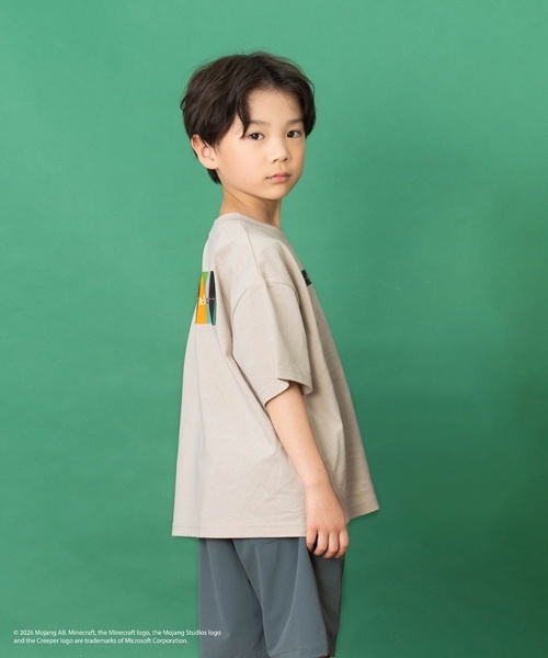 and D. petit main(アンドディープティマイン)の「【マインクラフト】スクエアアイコンフェイス半袖T(Tシャツ/カットソー・キッズ・グレイッシュベージュ/ホワイト/ブラック・150cm/140cm/110cm/100cm/120cm/130cm)」の11枚目の写真