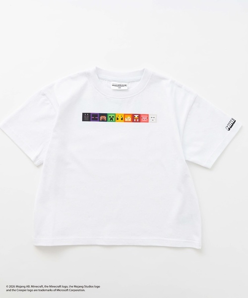 and D. petit main(アンドディープティマイン)の「【マインクラフト】スクエアアイコンフェイス半袖T(Tシャツ/カットソー・キッズ・グレイッシュベージュ/ホワイト/ブラック・150cm/140cm/110cm/100cm/120cm/130cm)」の15枚目の写真