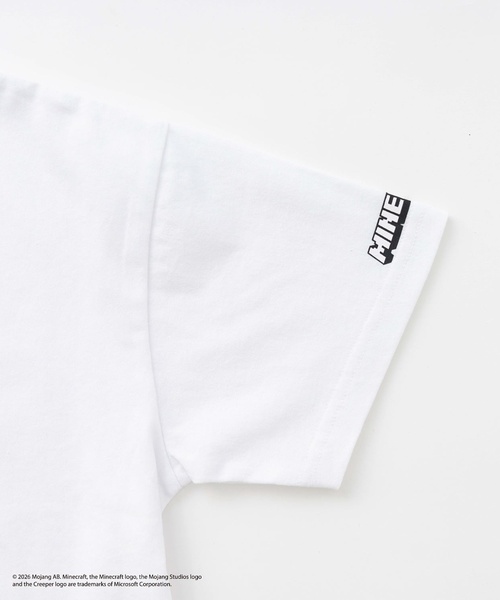 and D. petit main(アンドディープティマイン)の「【マインクラフト】スクエアアイコンフェイス半袖T(Tシャツ/カットソー・キッズ・グレイッシュベージュ/ホワイト/ブラック・150cm/140cm/110cm/100cm/120cm/130cm)」の17枚目の写真