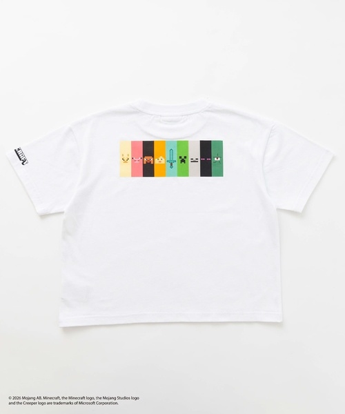 and D. petit main(アンドディープティマイン)の「【マインクラフト】スクエアアイコンフェイス半袖T(Tシャツ/カットソー・キッズ・グレイッシュベージュ/ホワイト/ブラック・150cm/140cm/110cm/100cm/120cm/130cm)」の19枚目の写真