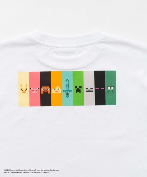 and D. petit main(アンドディープティマイン)の「【マインクラフト】スクエアアイコンフェイス半袖T(Tシャツ/カットソー・キッズ・グレイッシュベージュ/ホワイト/ブラック・150cm/140cm/110cm/100cm/120cm/130cm)」の20枚目の写真