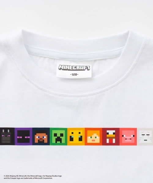 and D. petit main(アンドディープティマイン)の「【マインクラフト】スクエアアイコンフェイス半袖T(Tシャツ/カットソー・キッズ・グレイッシュベージュ/ホワイト/ブラック・150cm/140cm/110cm/100cm/120cm/130cm)」の21枚目の写真