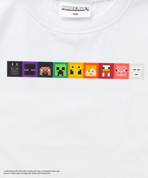 and D. petit main(アンドディープティマイン)の「【マインクラフト】スクエアアイコンフェイス半袖T(Tシャツ/カットソー・キッズ・グレイッシュベージュ/ホワイト/ブラック・150cm/140cm/110cm/100cm/120cm/130cm)」の22枚目の写真
