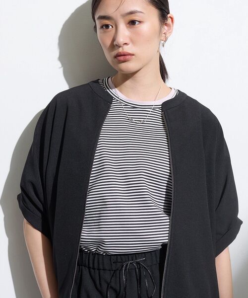 INDIVI(インディヴィ)の「【着る日傘】ドルマンフォルムブルゾン(ブルゾン・レディース・ブラック/ナチュラル/ブラウン系・40/36/38/13)」の1枚目の写真