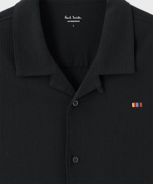 Paul Smith(ポールスミス)の「【ラウンジウェアー】“Yoryu” オープンカラーシャツ【853364 7389S】(シャツ/ブラウス・メンズ・ブラック/ネイビー・LARGE/MEDIUM)」の3枚目の写真