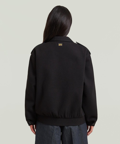 G-STAR(ジースター)の「Bomber Trench Jacket/ボンバートレンチミックスディテールショートジャケット(ミリタリージャケット・レディース・ダークブラック・SMALL/X-SMALL)」の2枚目の写真