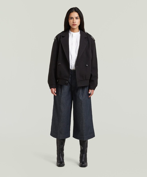 G-STAR(ジースター)の「Bomber Trench Jacket/ボンバートレンチミックスディテールショートジャケット(ミリタリージャケット・レディース・ダークブラック・SMALL/X-SMALL)」の4枚目の写真