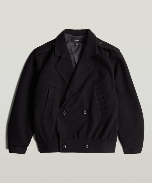G-STAR(ジースター)の「Bomber Trench Jacket/ボンバートレンチミックスディテールショートジャケット(ミリタリージャケット・レディース・ダークブラック・SMALL/X-SMALL)」の6枚目の写真