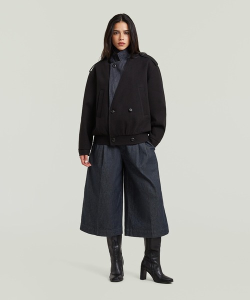 G-STAR(ジースター)の「Bomber Trench Jacket/ボンバートレンチミックスディテールショートジャケット(ミリタリージャケット・レディース・ダークブラック・SMALL/X-SMALL)」の5枚目の写真