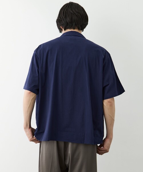 GOOD PEOPLE GOOD STITCHING GOOD PRODUCT(グッドピープルグッドスティッチンググッドプロダクト)の「【GOOD PEOPLE GOOD STITCHING GOOD PRODUCT/グッドピープルグッドスティッチンググッドプロダクト】Double Front Half Sleeve Shirt(シャツ/ブラウス・メンズ・ホワイト/ブルー・S/M)」の4枚目の写真