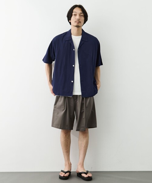 GOOD PEOPLE GOOD STITCHING GOOD PRODUCT(グッドピープルグッドスティッチンググッドプロダクト)の「【GOOD PEOPLE GOOD STITCHING GOOD PRODUCT/グッドピープルグッドスティッチンググッドプロダクト】Double Front Half Sleeve Shirt(シャツ/ブラウス・メンズ・ホワイト/ブルー・S/M)」の7枚目の写真
