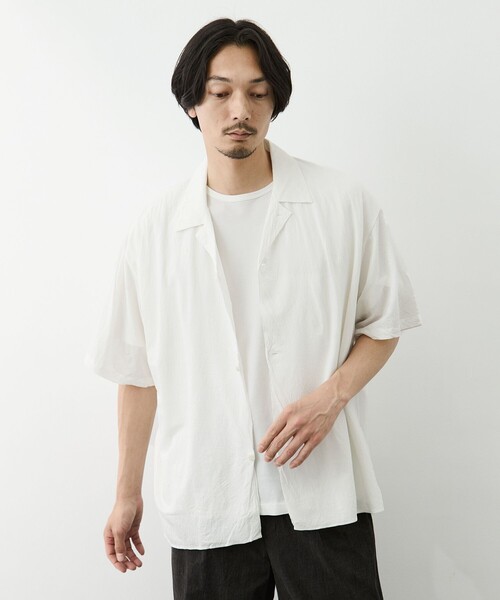 GOOD PEOPLE GOOD STITCHING GOOD PRODUCT(グッドピープルグッドスティッチンググッドプロダクト)の「【GOOD PEOPLE GOOD STITCHING GOOD PRODUCT/グッドピープルグッドスティッチンググッドプロダクト】Double Front Half Sleeve Shirt(シャツ/ブラウス・メンズ・ホワイト/ブルー・S/M)」の11枚目の写真