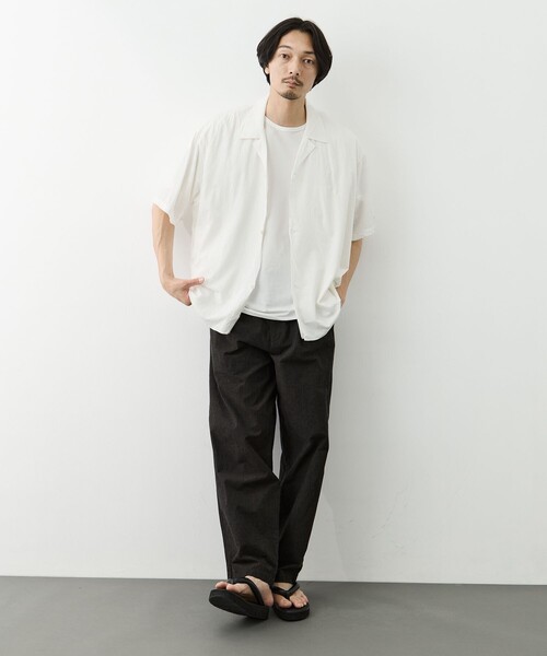 GOOD PEOPLE GOOD STITCHING GOOD PRODUCT(グッドピープルグッドスティッチンググッドプロダクト)の「【GOOD PEOPLE GOOD STITCHING GOOD PRODUCT/グッドピープルグッドスティッチンググッドプロダクト】Double Front Half Sleeve Shirt(シャツ/ブラウス・メンズ・ホワイト/ブルー・S/M)」の15枚目の写真