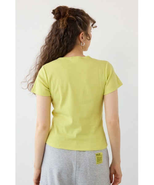 RODEO CROWNS WIDE BOWL(ロデオクラウンズワイドボウル)の「MASTER PROTECTコンパクトTシャツ(Tシャツ/カットソー・レディース・ブラック/ライム/オフホワイト・FREE)」の9枚目の写真