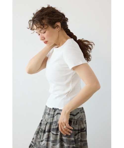 RODEO CROWNS WIDE BOWL(ロデオクラウンズワイドボウル)の「MASTER PROTECTコンパクトTシャツ(Tシャツ/カットソー・レディース・ブラック/ライム/オフホワイト・FREE)」の4枚目の写真