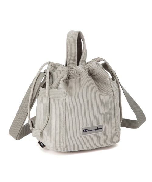 Champion（チャンピオン）の「チャンピオン ショルダーバッグ 巾着式 5C38 58892（ショルダーバッグ・レディース・グレー/ベージュ・FREE）」の5枚目の写真