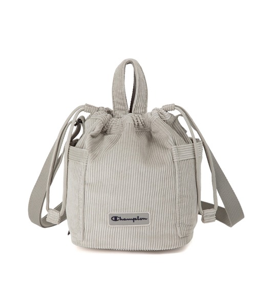 Champion（チャンピオン）の「チャンピオン ショルダーバッグ 巾着式 5C38 58892（ショルダーバッグ・レディース・グレー/ベージュ・FREE）」の6枚目の写真