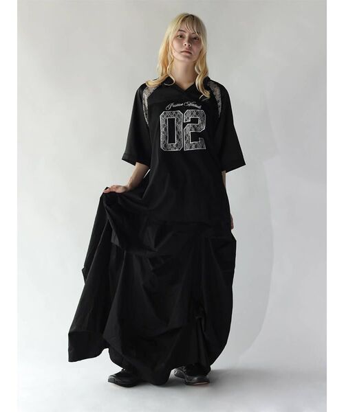 :ETHROF(イーサオブ)の「RACE NUMBERING GAME SHIRT(Tシャツ/カットソー・レディース・オフホワイト/ブラック/ネイビー・FREE)」の8枚目の写真