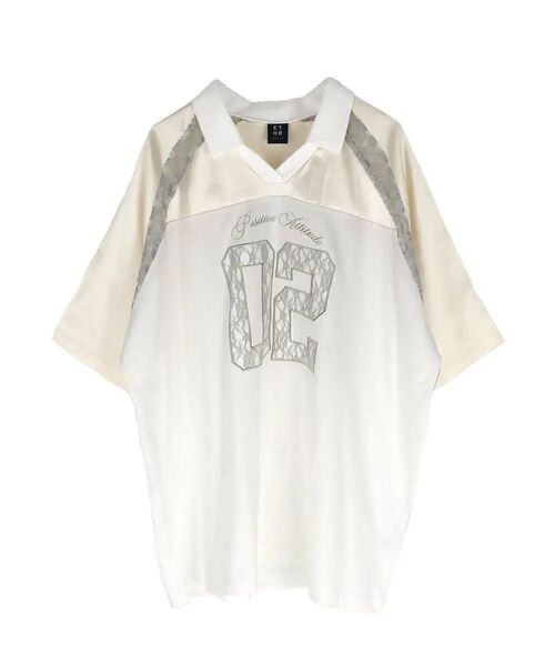 :ETHROF(イーサオブ)の「RACE NUMBERING GAME SHIRT(Tシャツ/カットソー・レディース・オフホワイト/ブラック/ネイビー・FREE)」の13枚目の写真