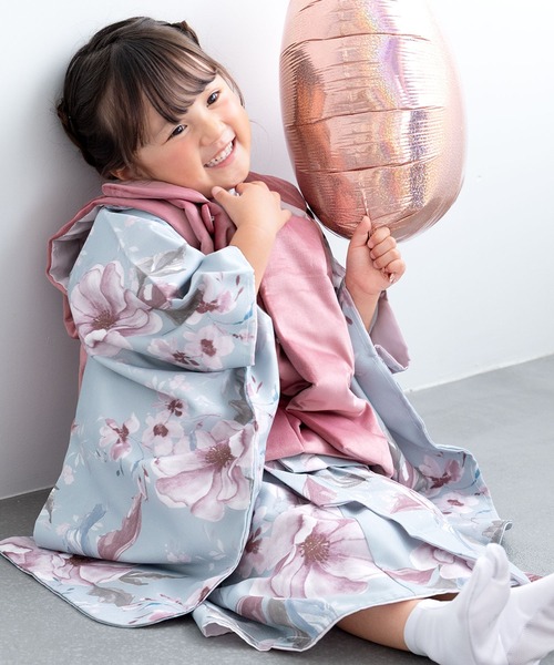 SOUBIEN（ソウビエン）の「【floro by SOUBIEN】3歳女の子用七五三セット（被布コート/着物/襦袢/草履/巾着）（着物・キッズ・ライトパープル/ホワイト系その他/ホワイト×レッド/オフホワイト/クリーム/サンドベージュ/ホワイト×パープル/ブラック×ピンク/ブラック系/ホワイト系/ホワイト系その他2/ネイビー系2/ネイビー系1/ピンク系/ローズ系/レッド系/パイングリーン系/グリーン系/ベージュ系/ライトグレー系/アイボリー/マスタード/スカイブルー系・ONE SIZE）」の16枚目の写真