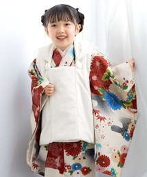 SOUBIEN | 【floro by SOUBIEN】3歳女の子用七五三セット(被布コート/着物/襦袢/草履/巾着)(着物)