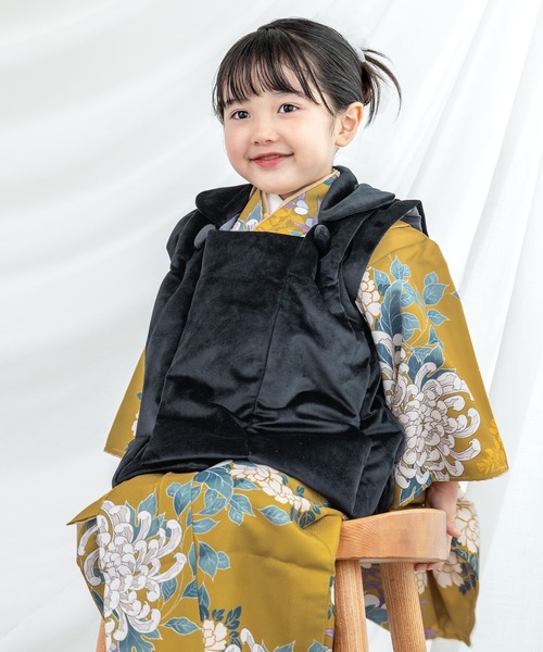 SOUBIEN（ソウビエン）の「【floro by SOUBIEN】3歳女の子用七五三セット（被布コート/着物/襦袢/草履/巾着）（着物・キッズ・ライトパープル/ホワイト系その他/ホワイト×レッド/オフホワイト/クリーム/サンドベージュ/ホワイト×パープル/ブラック×ピンク/ブラック系/ホワイト系/ホワイト系その他2/ネイビー系2/ネイビー系1/ピンク系/ローズ系/レッド系/パイングリーン系/グリーン系/ベージュ系/ライトグレー系/アイボリー/マスタード/スカイブルー系・ONE SIZE）」の20枚目の写真