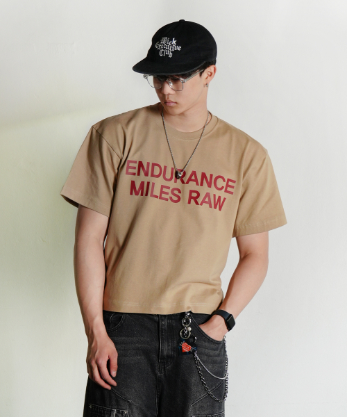 THE MILE(ザマイル)の「ガーメンツクロップエンデュランスクルーネック_DEEP BEIGE(Tシャツ/カットソー・メンズ・その他・MEDIUM/LARGE/X-LARGE/SMALL)」の1枚目の写真