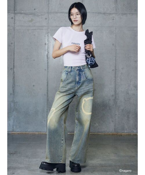 EMODA(エモダ)の「【ちいかわ】ラインストーンミニTシャツ(Tシャツ/カットソー・レディース・ブラウン/ブラック/ピンク/グレー・FREE)」の9枚目の写真