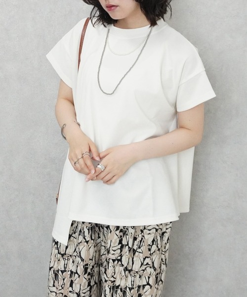 SELECT LEVERY(セレクトリベリー)の「細リブイレギュラープルオーバー(Tシャツ/カットソー・レディース・ブラック/チャコール/アイボリー・FREE)」の4枚目の写真