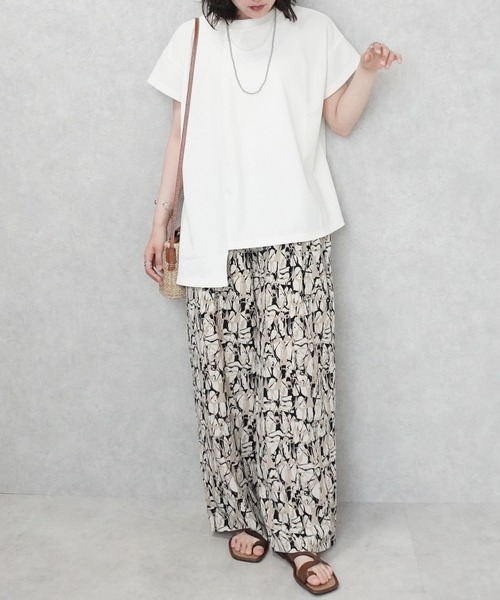 SELECT LEVERY(セレクトリベリー)の「細リブイレギュラープルオーバー(Tシャツ/カットソー・レディース・ブラック/チャコール/アイボリー・FREE)」の5枚目の写真