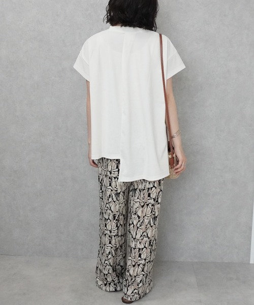 SELECT LEVERY(セレクトリベリー)の「細リブイレギュラープルオーバー(Tシャツ/カットソー・レディース・ブラック/チャコール/アイボリー・FREE)」の8枚目の写真
