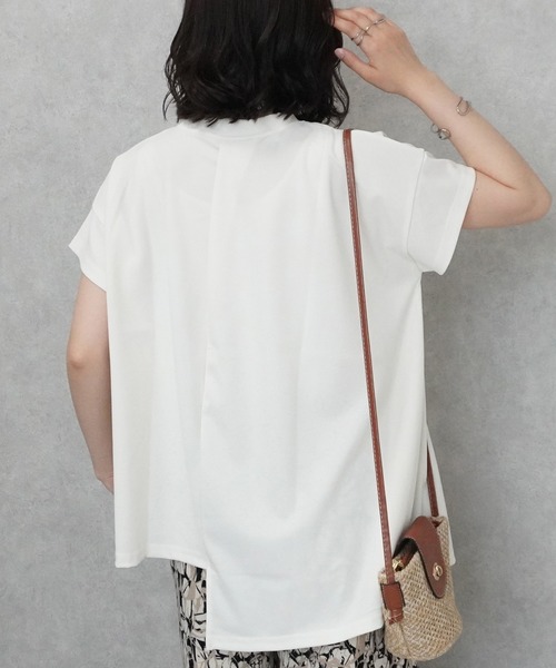 SELECT LEVERY(セレクトリベリー)の「細リブイレギュラープルオーバー(Tシャツ/カットソー・レディース・ブラック/チャコール/アイボリー・FREE)」の9枚目の写真