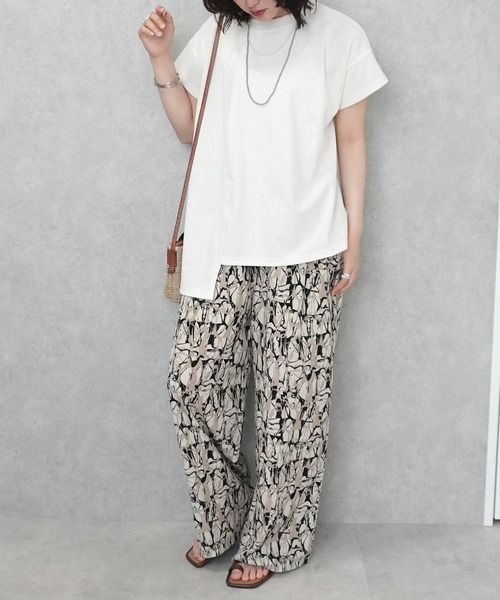 SELECT LEVERY(セレクトリベリー)の「細リブイレギュラープルオーバー(Tシャツ/カットソー・レディース・ブラック/チャコール/アイボリー・FREE)」の10枚目の写真