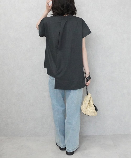 SELECT LEVERY(セレクトリベリー)の「細リブイレギュラープルオーバー(Tシャツ/カットソー・レディース・ブラック/チャコール/アイボリー・FREE)」の17枚目の写真