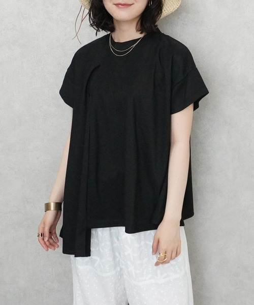 SELECT LEVERY(セレクトリベリー)の「細リブイレギュラープルオーバー(Tシャツ/カットソー・レディース・ブラック/チャコール/アイボリー・FREE)」の18枚目の写真