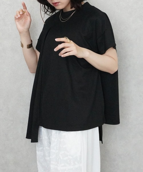 SELECT LEVERY(セレクトリベリー)の「細リブイレギュラープルオーバー(Tシャツ/カットソー・レディース・ブラック/チャコール/アイボリー・FREE)」の21枚目の写真