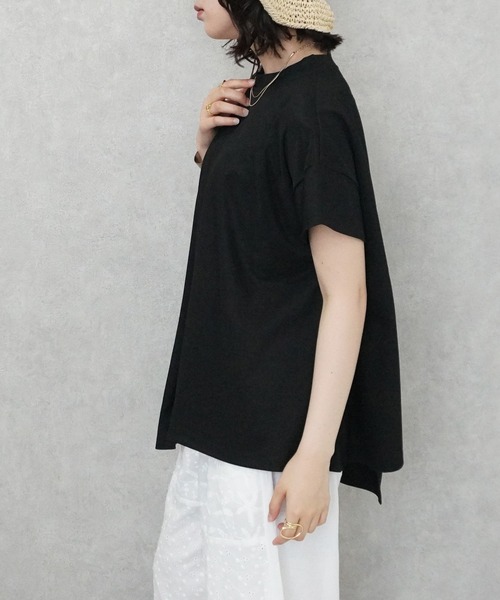 SELECT LEVERY(セレクトリベリー)の「細リブイレギュラープルオーバー(Tシャツ/カットソー・レディース・ブラック/チャコール/アイボリー・FREE)」の22枚目の写真