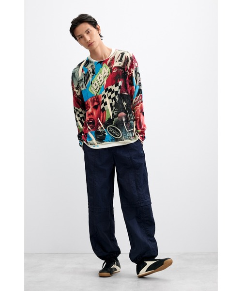 Desigual（デシグアル）の「レーシング コラージュ 総柄 ニット