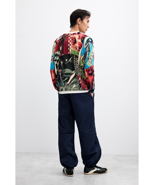 Desigual（デシグアル）の「レーシング コラージュ 総柄 ニット