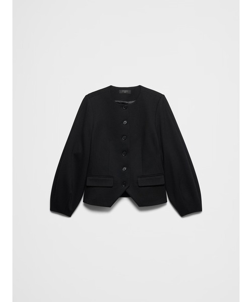 BANANA REPUBLIC FACTORY STORE(バナナリパブリック ファクトリーストア)の「BANANA REPUBLIC FACTORY STORE ポンチ ノーカラーブレザー(テーラードジャケット・レディース・ブラック/ブラウン・8/6/0/2/4)」の7枚目の写真