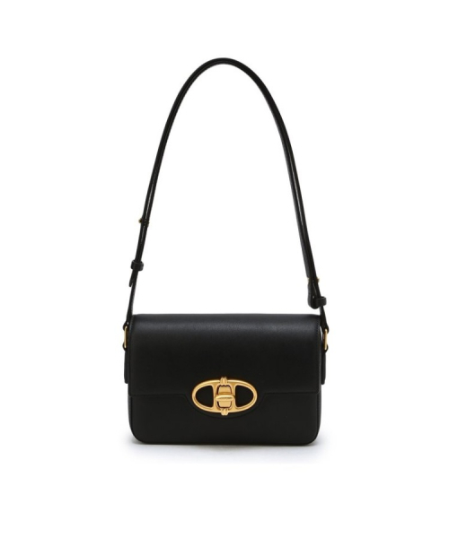 athe（アテ）の「[MERINGUE] ブラックアレクサンドラレザープレインショルダーバッグ S AABA6F364BK（ショルダーバッグ・レディース・ブラック・FREE）」の3枚目の写真
