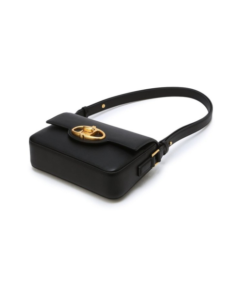 athe（アテ）の「[MERINGUE] ブラックアレクサンドラレザープレインショルダーバッグ S AABA6F364BK（ショルダーバッグ・レディース・ブラック・FREE）」の6枚目の写真