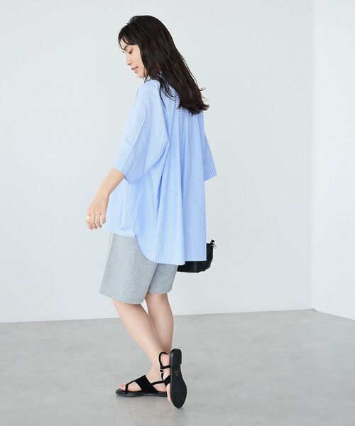 CRAFT STANDARD BOUTIQUE(クラフトスタンダードブティック)の「ロゴ刺繍入ストライプオーバーサイズシャツ(シャツ/ブラウス・レディース・ホワイト/ライトイエロー/サックスブルー・FREE)」の21枚目の写真